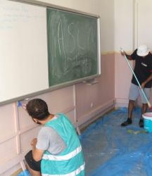 10 okulda 30 bin metrekareden fazla alan yenilendi