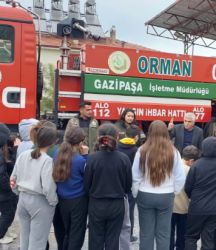 Öğrencilere yangın eğitimleri verildi