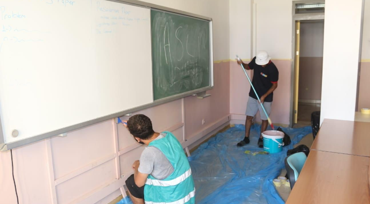 10 okulda 30 bin metrekareden fazla alan yenilendi