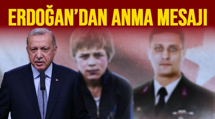 Erdoğan'dan anma mesajı 