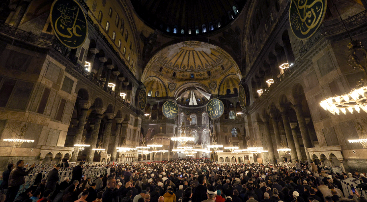 Ayasofya Camii’nde İstanbul’un fethi programı