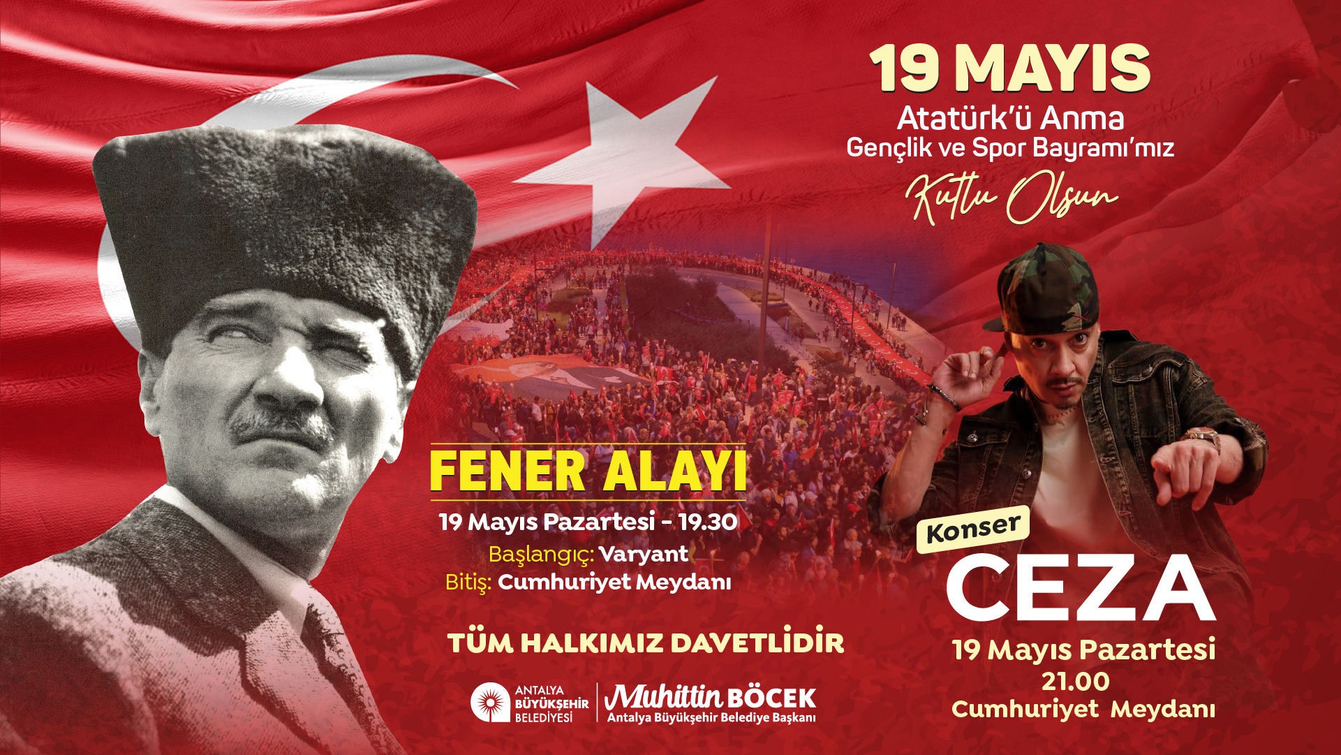 ANTALYA BÜYÜKŞEHİR BELEDİYESİ 19 MAYIS ETKİNLİKLERİ