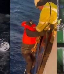 Denizin ortasında yardım çağrılarına Türk gemisi yetişti
