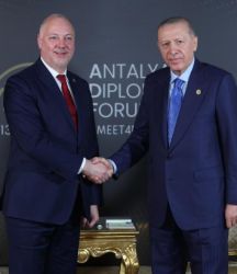 Cumhurbaşkanı Erdoğan, ADF’de Bulgaristan Başbakanı Jelyazkov'u kabul etti