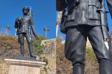 Yüzbaşı Mustafa Ertuğrul Aker’in heykelindeki saldırıya tepki