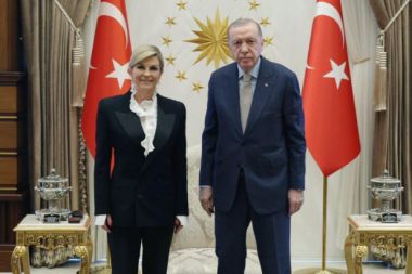 Cumhurbaşkanı Erdoğan, Kitarovic'i kabul etti