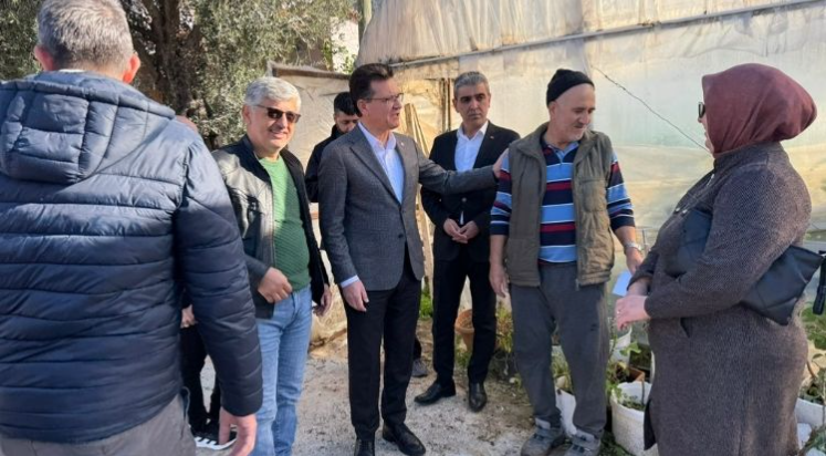 Milletvekili Uslu’dan doludan zarar gören çiftçilere ziyaret