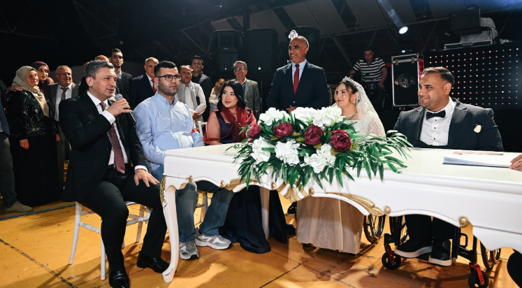 Vali Şahin, milli sporcuların nikah merasimine katıldı