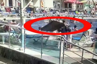 Antalya'da tatilcinin kafasına baca kapağı düştü