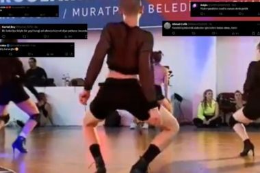 Erkek dansçının hareketleri ve giyimi tepki topladı