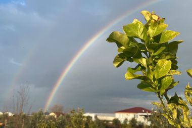 Antalya'da çifte gökkuşağı sürprizi