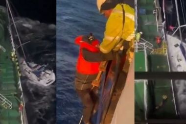Denizin ortasında yardım çağrılarına Türk gemisi yetişti