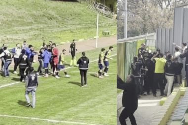 Amatör maçta futbolcular basın mensuplarına saldırdı