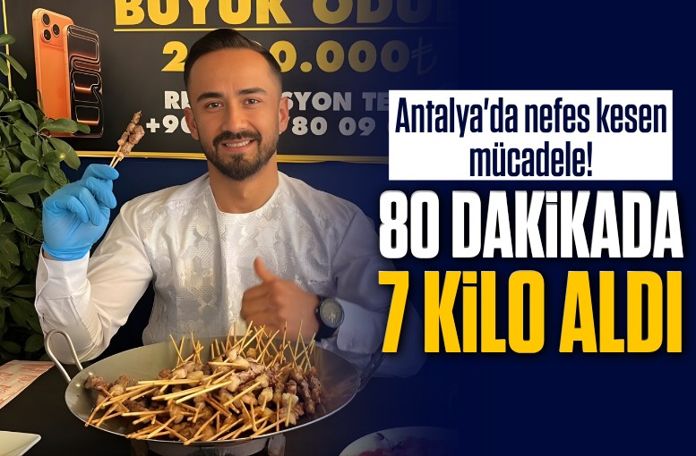 Antalya'da nefes kesen mücadele! 80 dakikada 7 kilo aldı