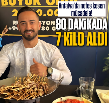 Antalya'da nefes kesen mücadele! 80 dakikada 7 kilo aldı