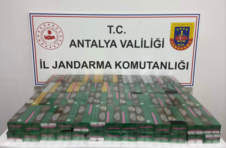 Gazipaşa'da 2 bin paket kaçak sigaraya el konuldu