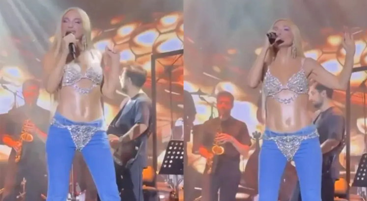 Gülşen pantolon üzerine bikini giydi