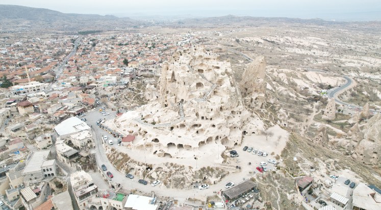 Uçhisar Kalesi'nin ziyaretçi sayısı yarım milyona yaklaştı