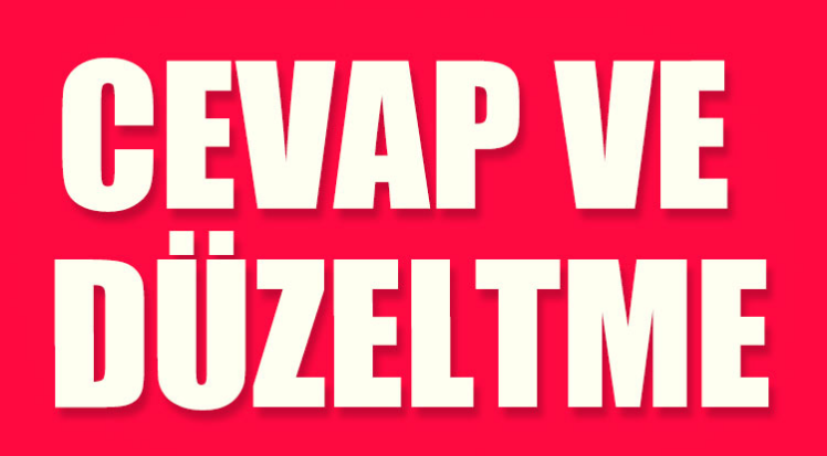 Cevap ve Düzeltme Metni