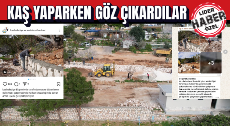 CHP’li Kaş Belediyesi mezarlıkta yetkiyi aştı