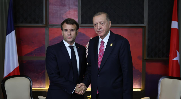 Cumhurbaşkanı Erdoğan, Macron ile görüştü