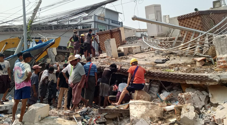 Myanmar'daki depremlerde can kaybı sayısı 3 bin 85'e yükseldi