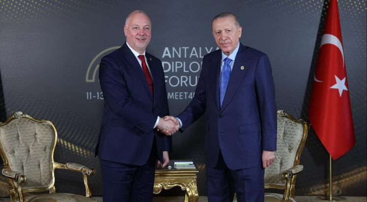 Cumhurbaşkanı Erdoğan, ADF’de Bulgaristan Başbakanı Jelyazkov'u kabul etti